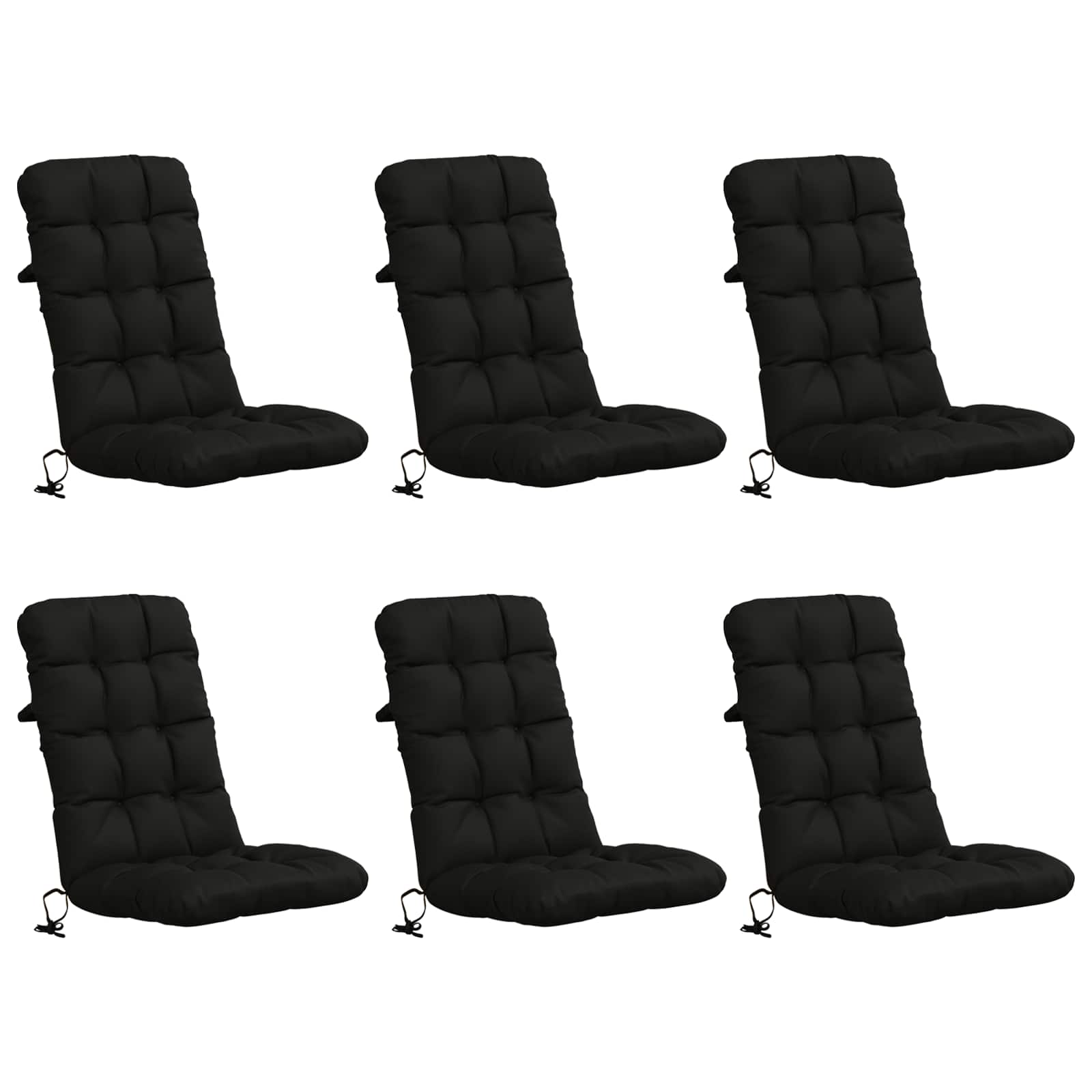 Σέτ Μαξιλαριών Υψηλής Πλάτης 6 Τεμαχίων VIANEN 6 pcs Μαύρο - Pakobazaar