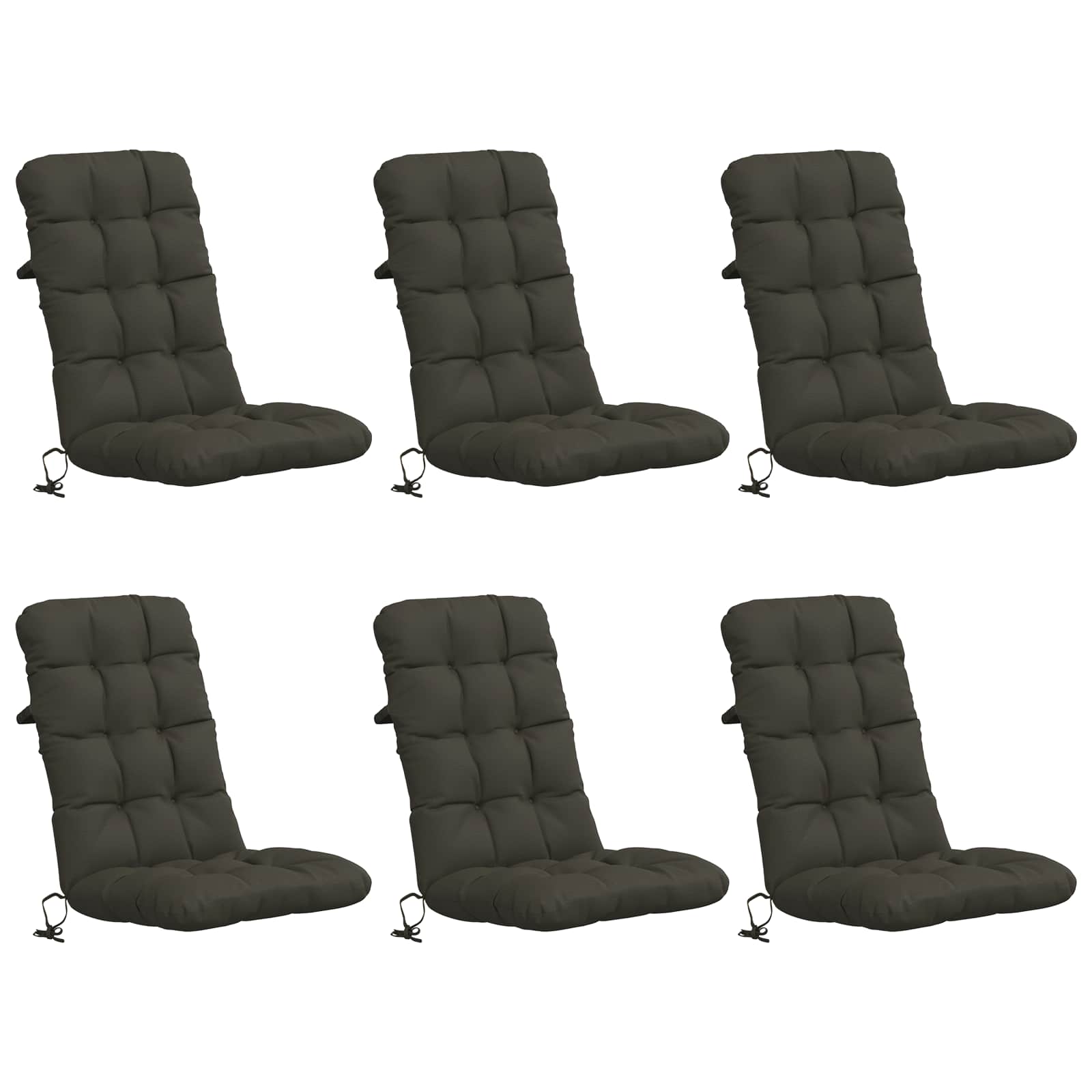 Σέτ Μαξιλαριών Υψηλής Πλάτης 6 Τεμαχίων VIANEN 6 pcs Ανθρακί - Pakobazaar