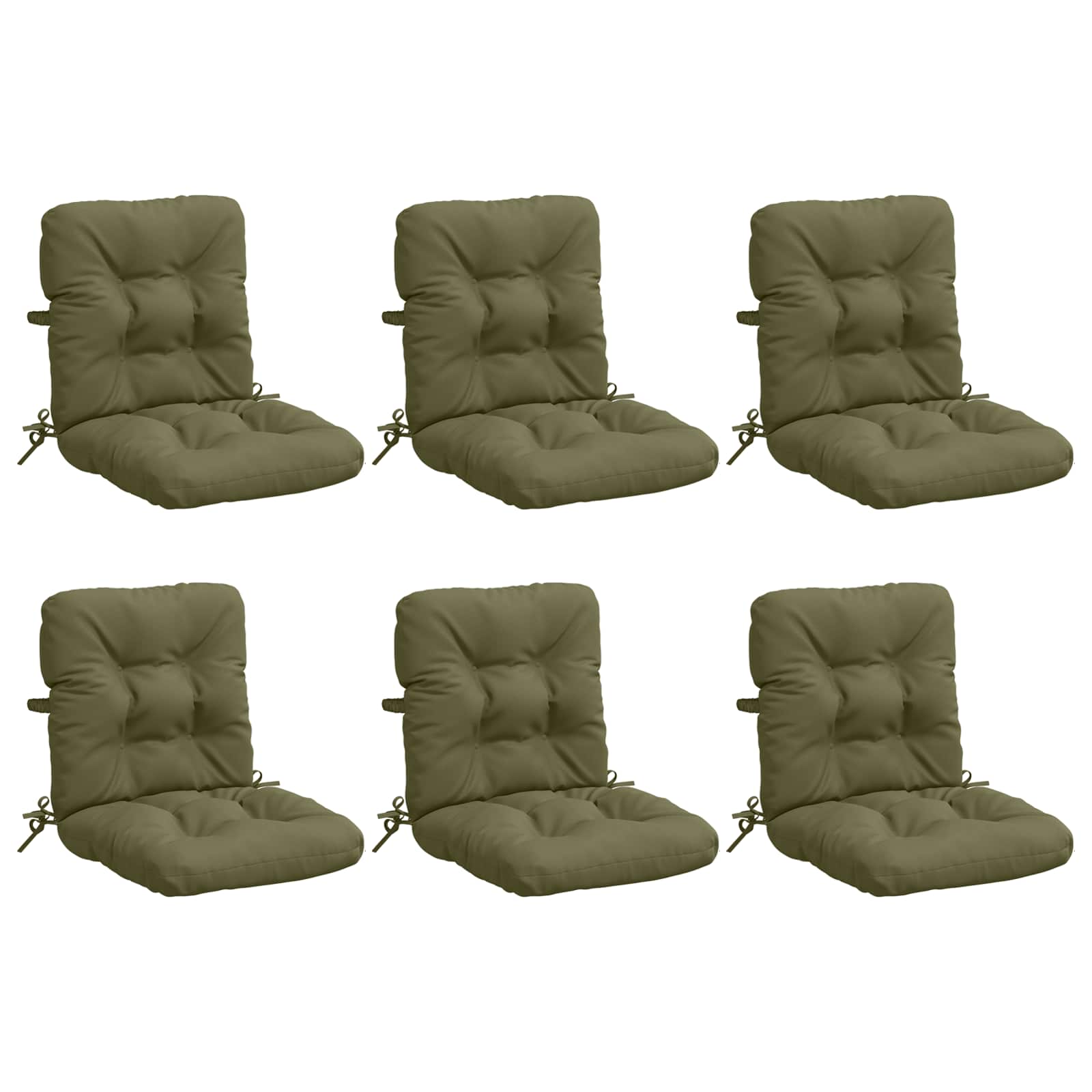 Σέτ Μαξιλαριών Υψηλής Πλάτης 6 Τεμαχίων VIANEN 6 pcs Λαδί - Pakobazaar