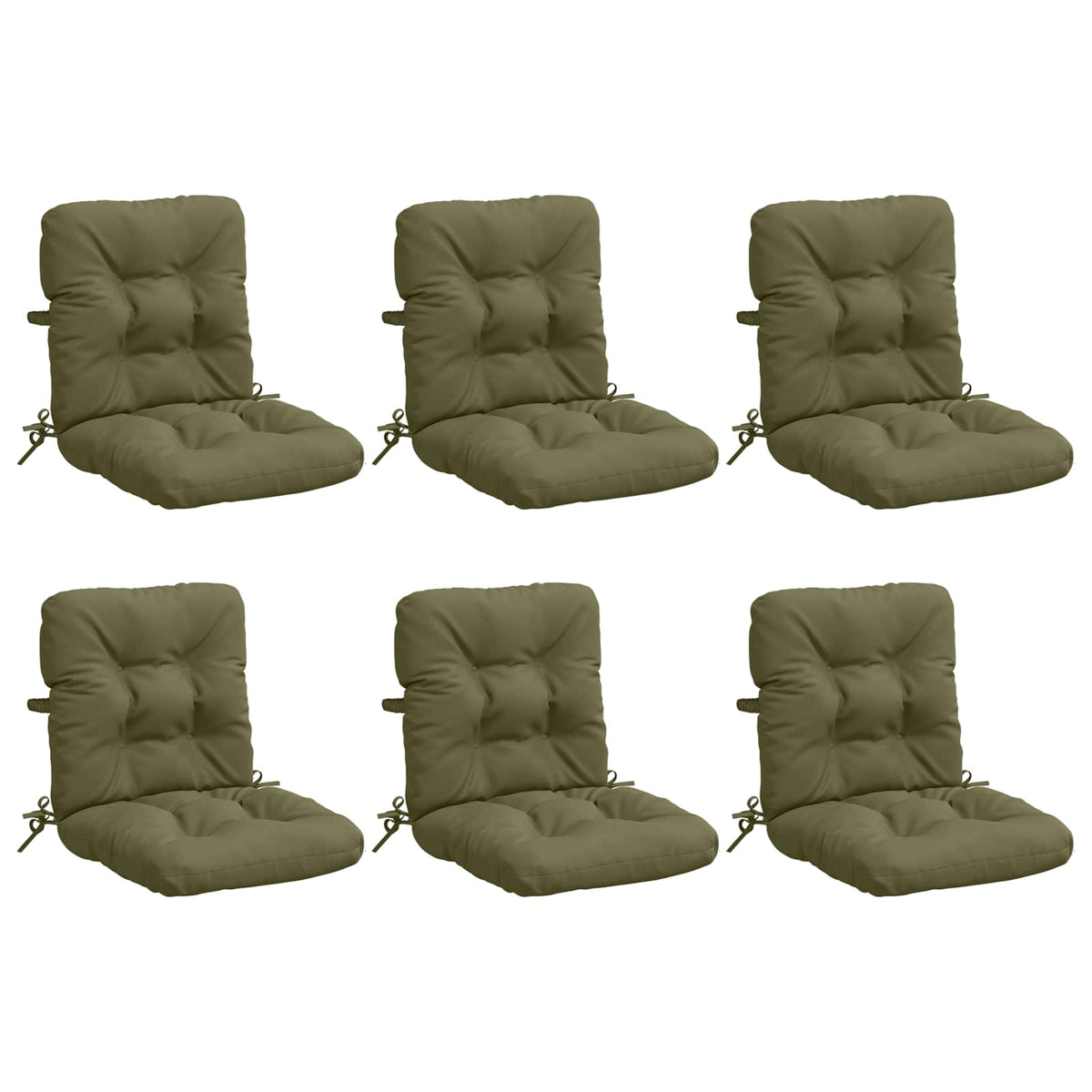 Σέτ Μαξιλαριών Υψηλής Πλάτης 6 Τεμαχίων VIANEN 6 pcs Λαδί - Pakobazaar