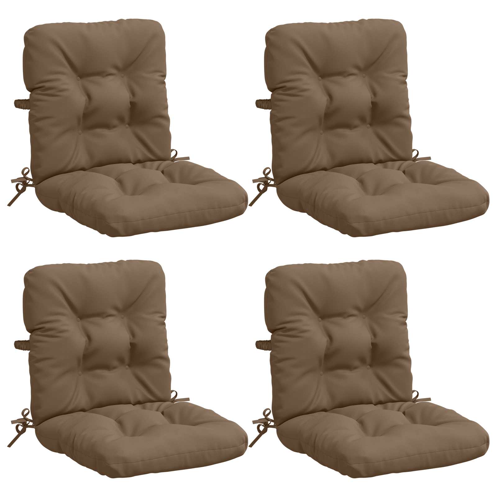 Σέτ Μαξιλαριών Υψηλής Πλάτης 4 Τεμαχίων VIANEN 4 pcs Taupe