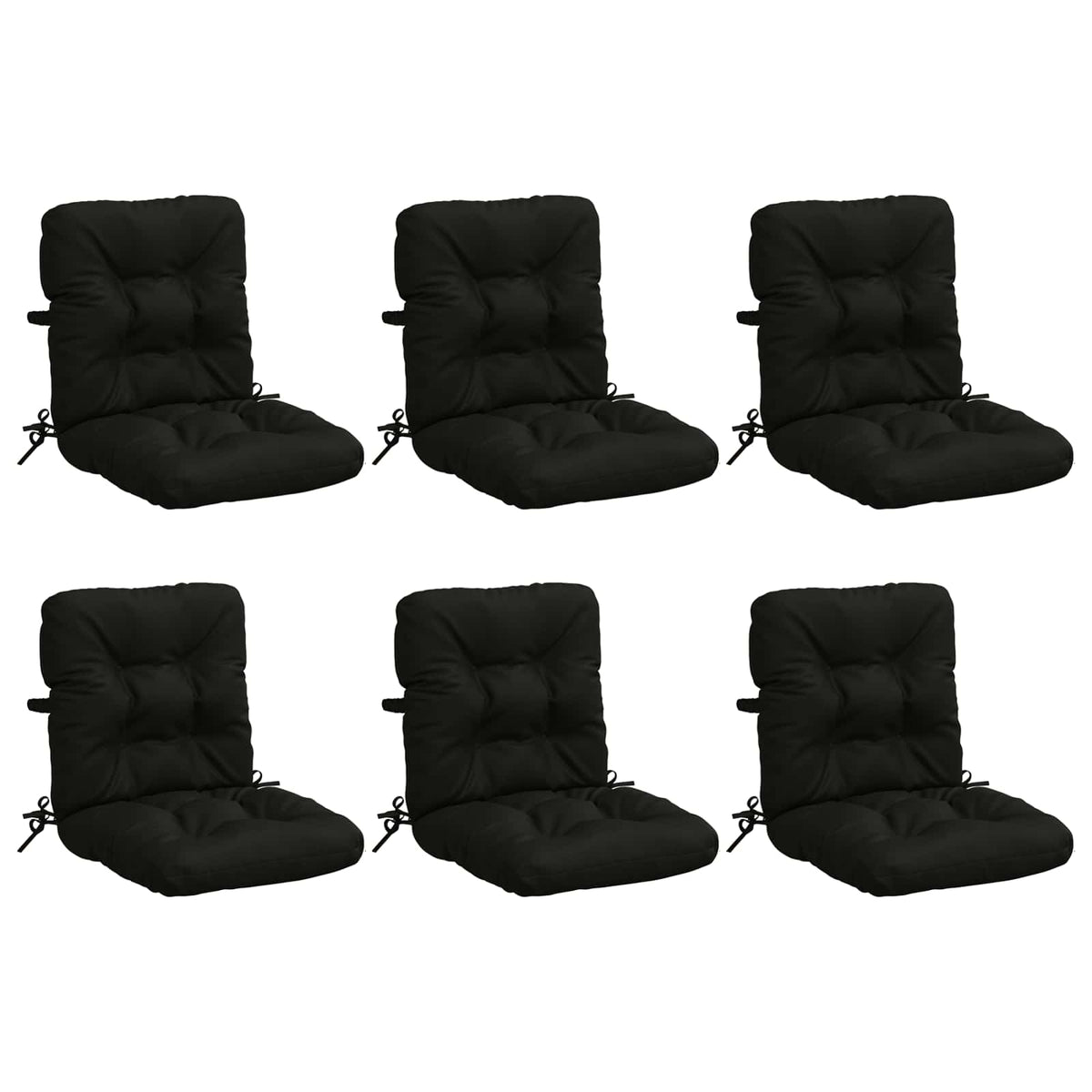Σέτ Μαξιλαριών Υψηλής Πλάτης 6 Τεμαχίων VIANEN 6 pcs Μαύρο - Pakobazaar