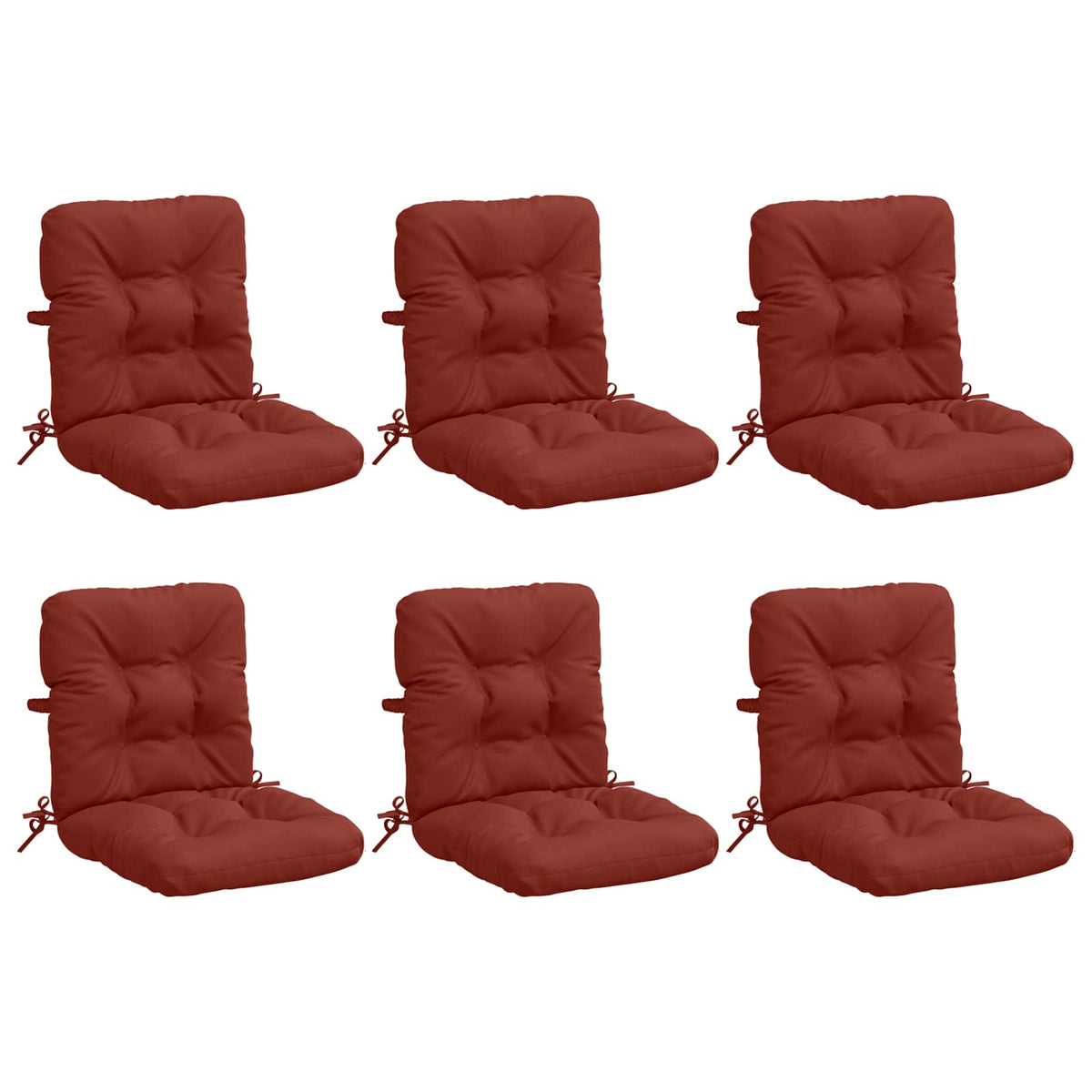 Σέτ Μαξιλαριών Υψηλής Πλάτης 6 Τεμαχίων VIANEN 6 pcs Κόκκινο - Pakobazaar