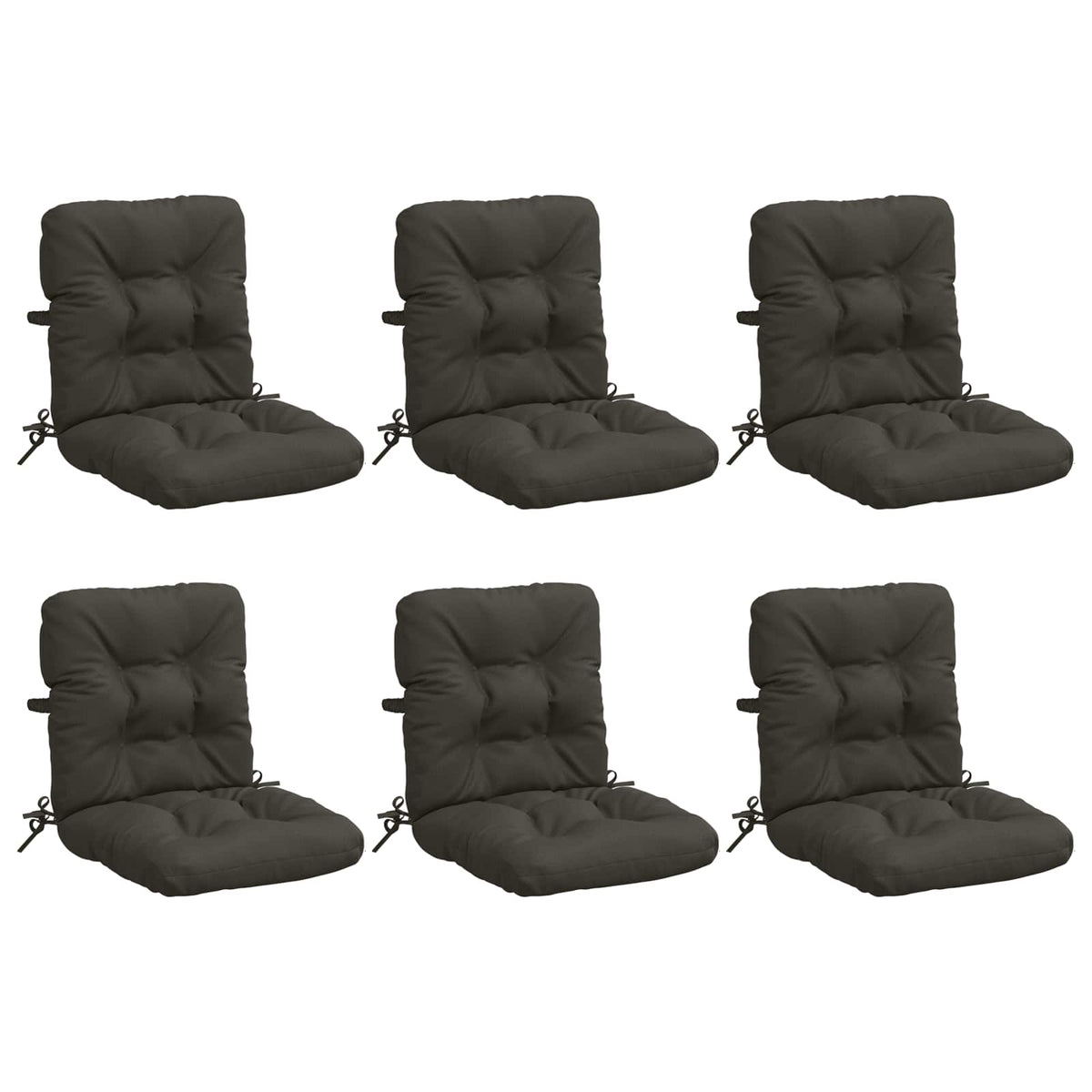 Σέτ Μαξιλαριών Υψηλής Πλάτης 6 Τεμαχίων VIANEN 6 pcs Ανθρακί - Pakobazaar