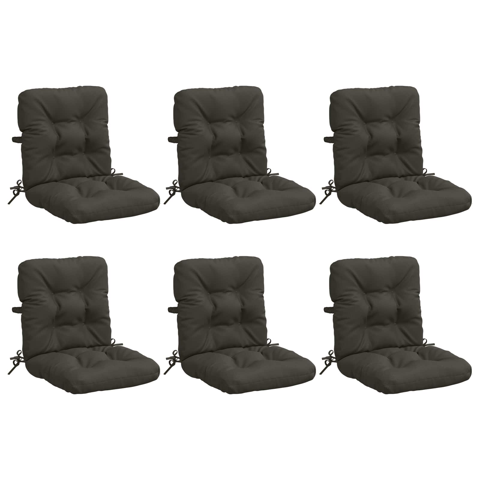 Σέτ Μαξιλαριών Υψηλής Πλάτης 6 Τεμαχίων VIANEN 6 pcs Ανθρακί - Pakobazaar
