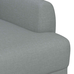 Love seat με κουμπιά Ανοιχτό γκρι 116 x 67 x 80 εκ. Ύφασμα - Pakobazaar
