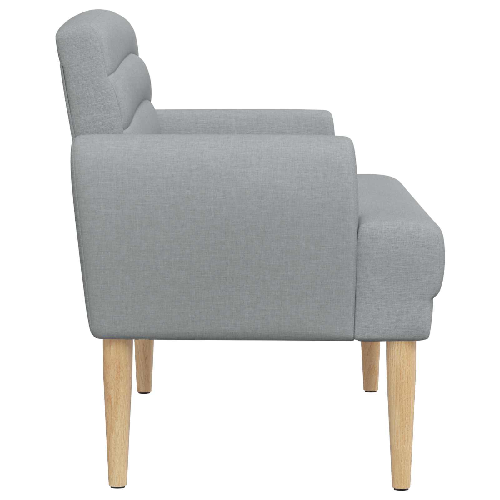 Love seat με κουμπιά Ανοιχτό γκρι 116 x 67 x 80 εκ. Ύφασμα - Pakobazaar