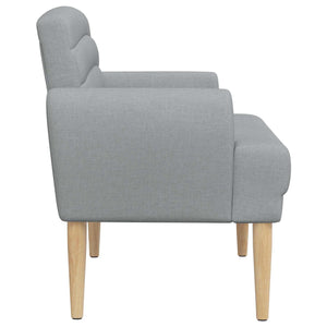 Love seat με κουμπιά Ανοιχτό γκρι 116 x 67 x 80 εκ. Ύφασμα - Pakobazaar