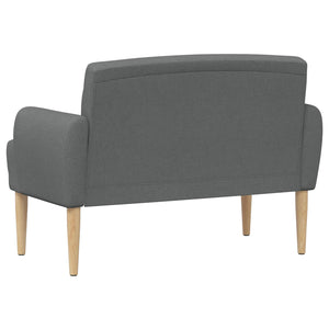 Love seat με κουμπιά Σκούρο Γκρι 116 x 67 x 80 εκ. Ύφασμα - Pakobazaar