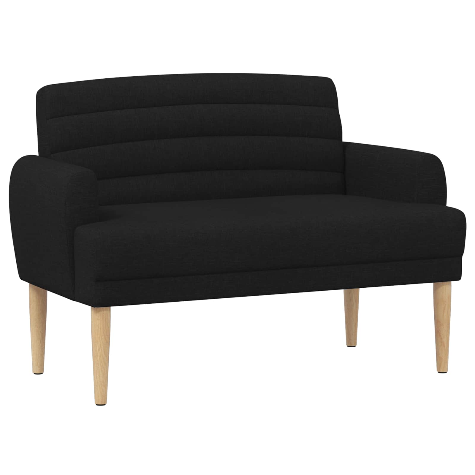 Love seat με κουμπιά Μαύρο 116 x 67 x 80 εκ. Ύφασμα - Pakobazaar