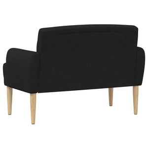 Love seat με κουμπιά Μαύρο 116 x 67 x 80 εκ. Ύφασμα - Pakobazaar