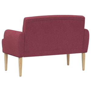 Love seat με κουμπιά Κόκκινο 116 x 67 x 80 εκ. Ύφασμα - Pakobazaar