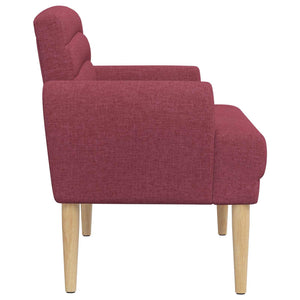 Love seat με κουμπιά Κόκκινο 116 x 67 x 80 εκ. Ύφασμα - Pakobazaar