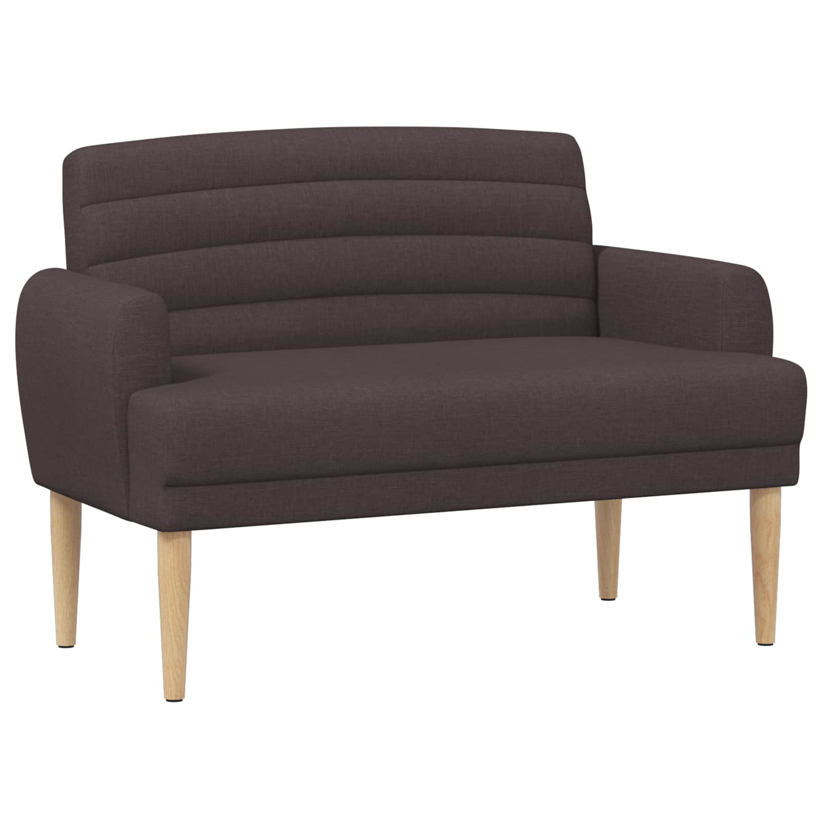 Love seat με κουμπιά Σκούρο Καφέ 116 x 67 x 80 εκ. Ύφασμα - Pakobazaar