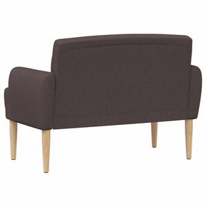 Love seat με κουμπιά Σκούρο Καφέ 116 x 67 x 80 εκ. Ύφασμα - Pakobazaar