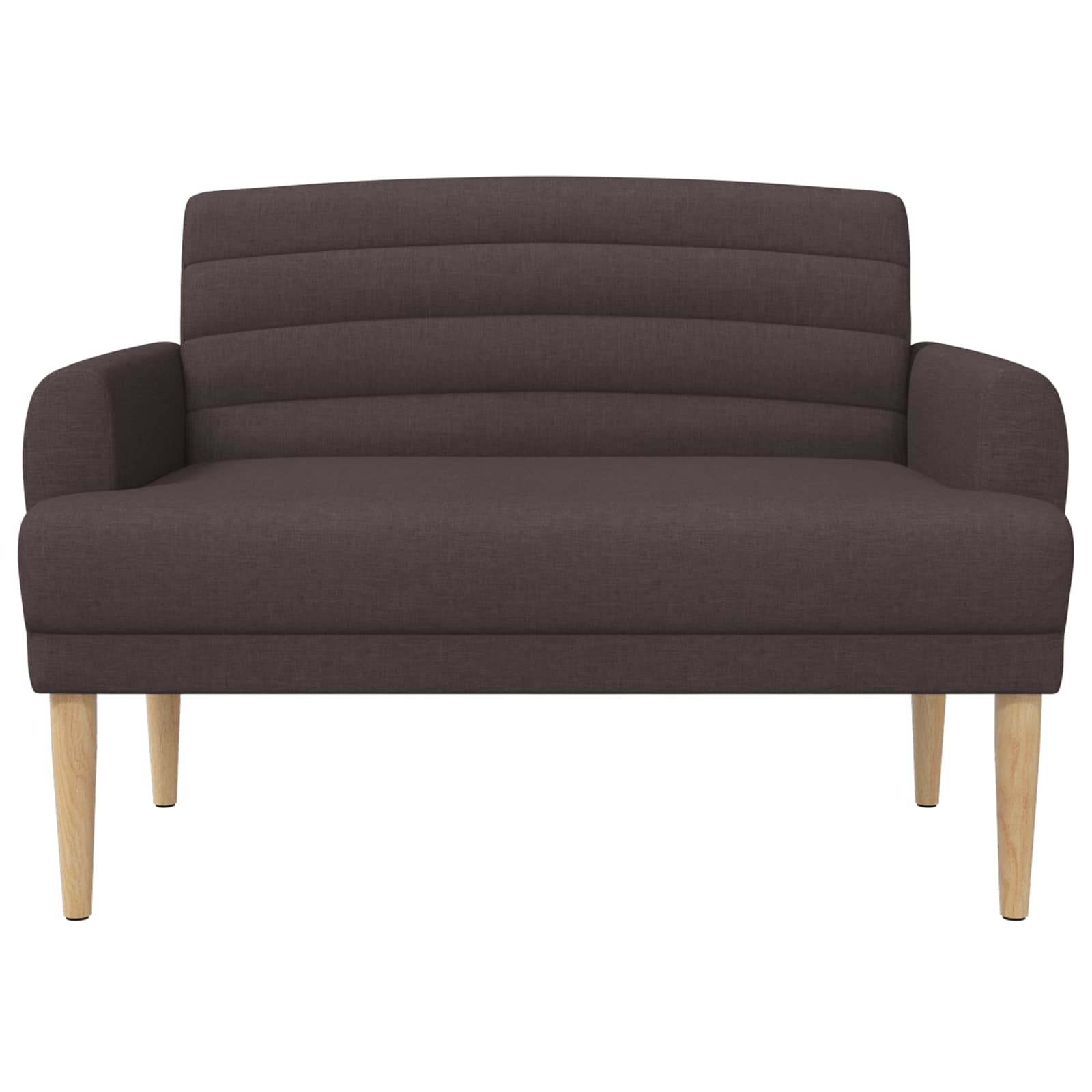 Love seat με κουμπιά Σκούρο Καφέ 116 x 67 x 80 εκ. Ύφασμα - Pakobazaar