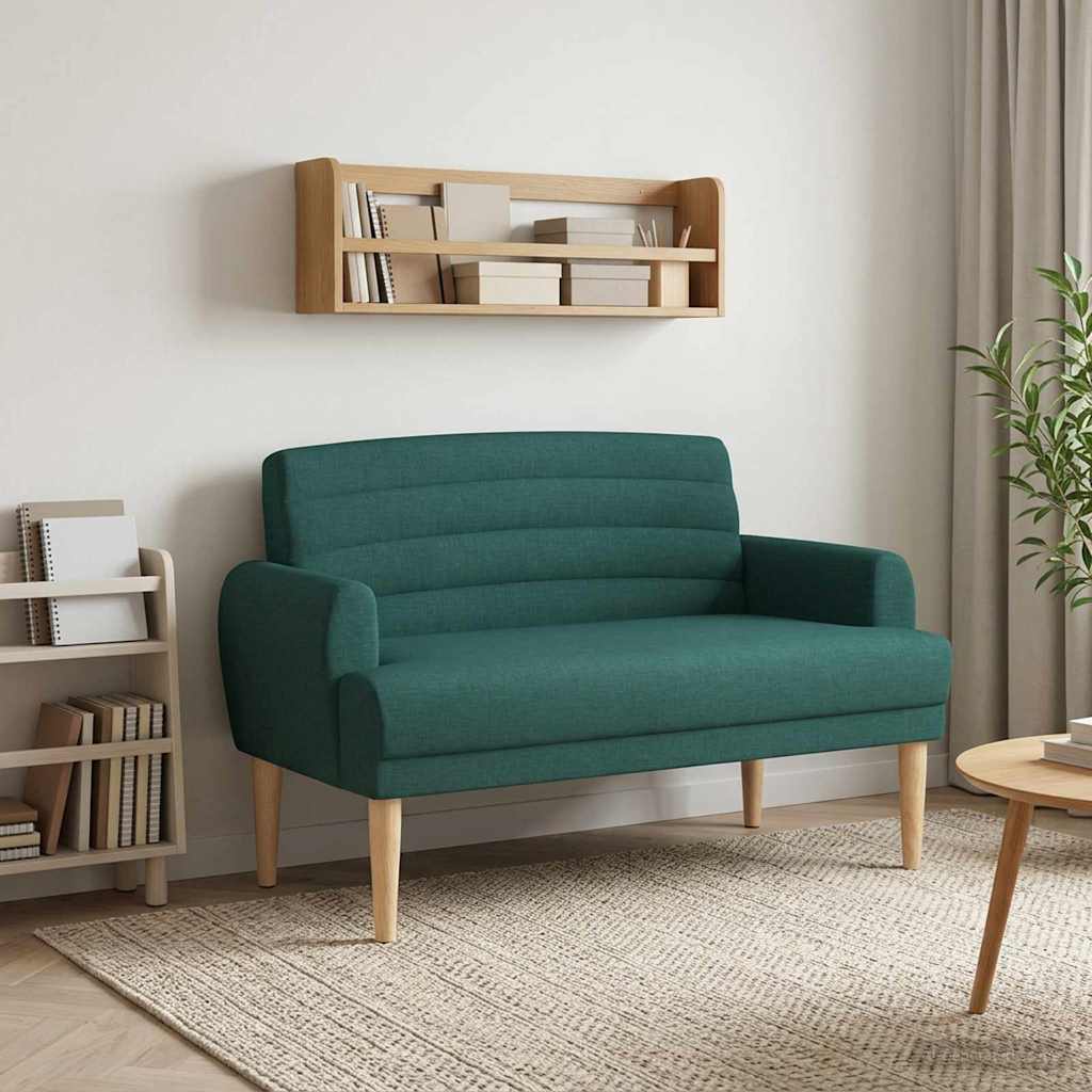 Love seat με κουμπιά Σκούρο Πράσινο 116 x 67 x 80 εκ. Ύφασμα - Pakobazaar