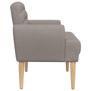 Love seat με κουμπιά Taupe 116 x 67 x 80 εκ. Ύφασμα - Pakobazaar