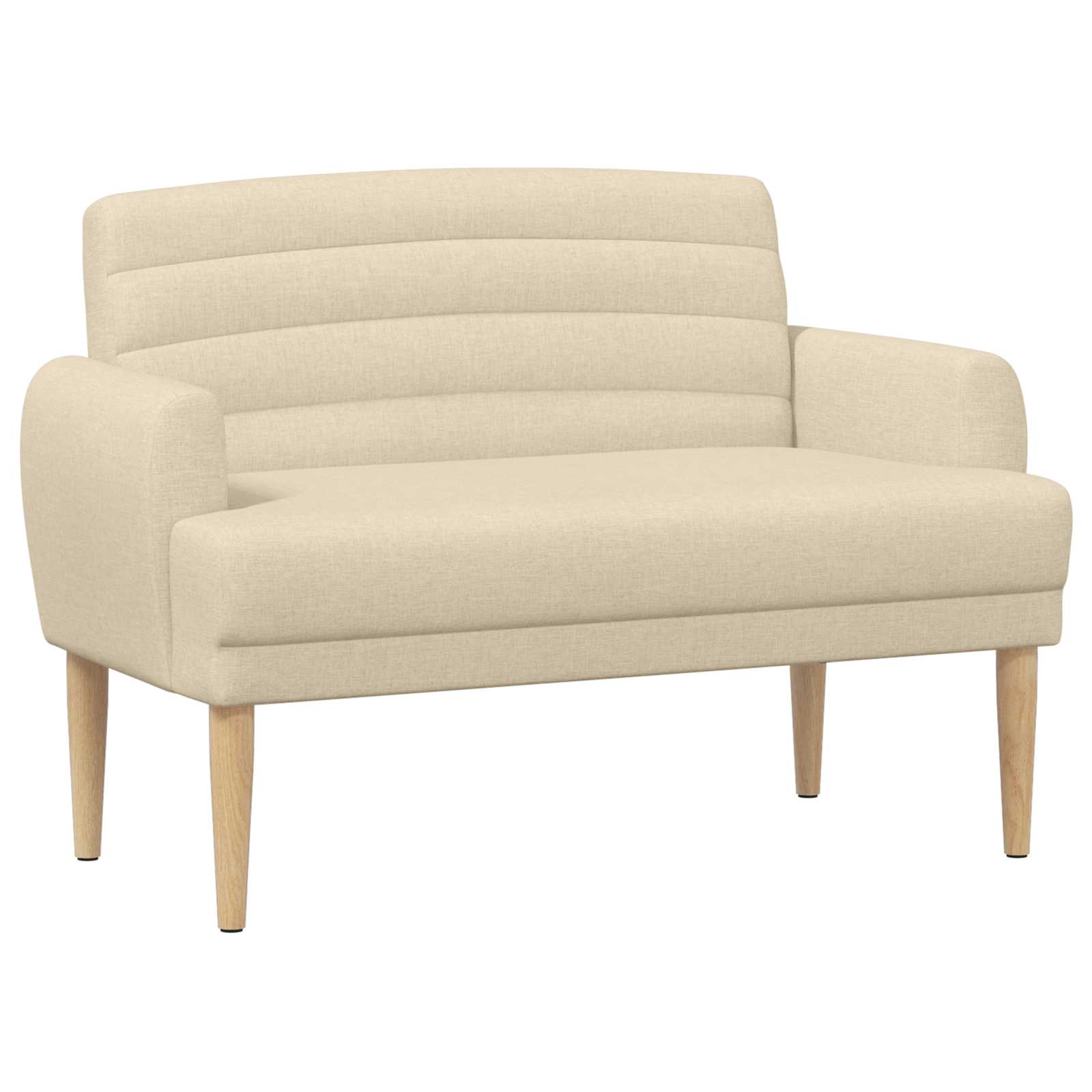 Love seat με κουμπιά Κρεμ 116 x 67 x 80 εκ. Ύφασμα - Pakobazaar