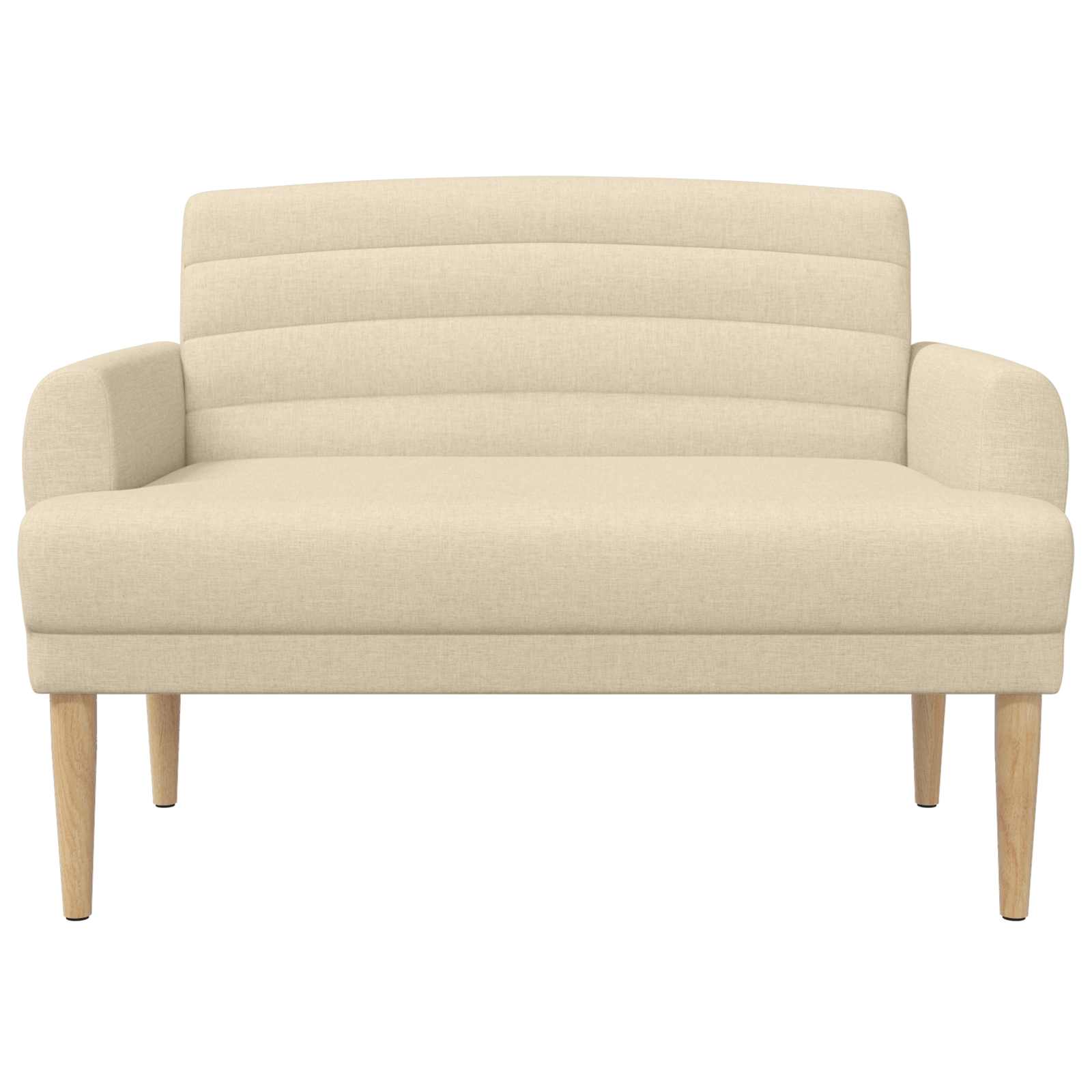 Love seat με κουμπιά Κρεμ 116 x 67 x 80 εκ. Ύφασμα - Pakobazaar