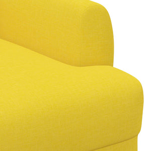 Love seat με κουμπιά Απαλό Κίτρινο 116 x 67 x 80 εκ. Ύφασμα - Pakobazaar