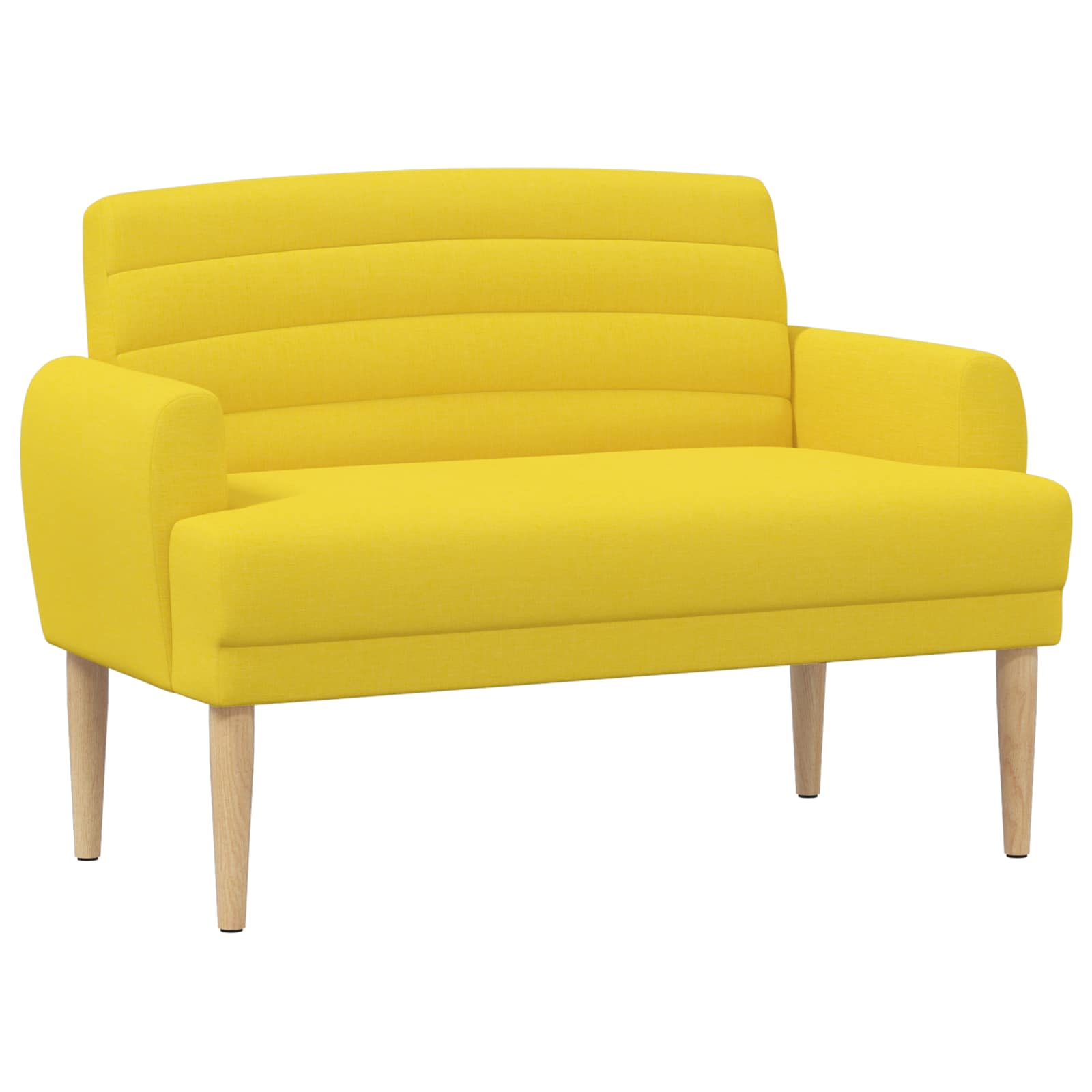 Love seat με κουμπιά Απαλό Κίτρινο 116 x 67 x 80 εκ. Ύφασμα - Pakobazaar