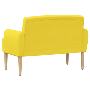 Love seat με κουμπιά Απαλό Κίτρινο 116 x 67 x 80 εκ. Ύφασμα - Pakobazaar