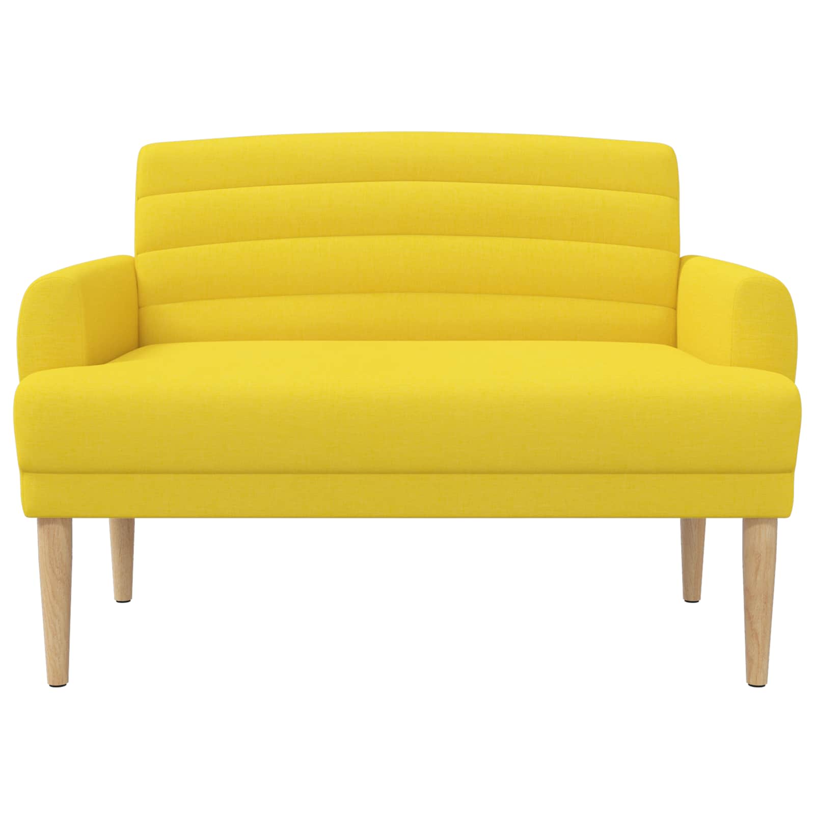 Love seat με κουμπιά Απαλό Κίτρινο 116 x 67 x 80 εκ. Ύφασμα - Pakobazaar