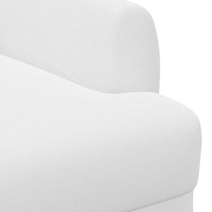 Love seat με κουμπιά Λευκό 116 x 67 x 80 εκ. Ύφασμα - Pakobazaar