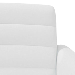 Love seat με κουμπιά Λευκό 116 x 67 x 80 εκ. Ύφασμα - Pakobazaar