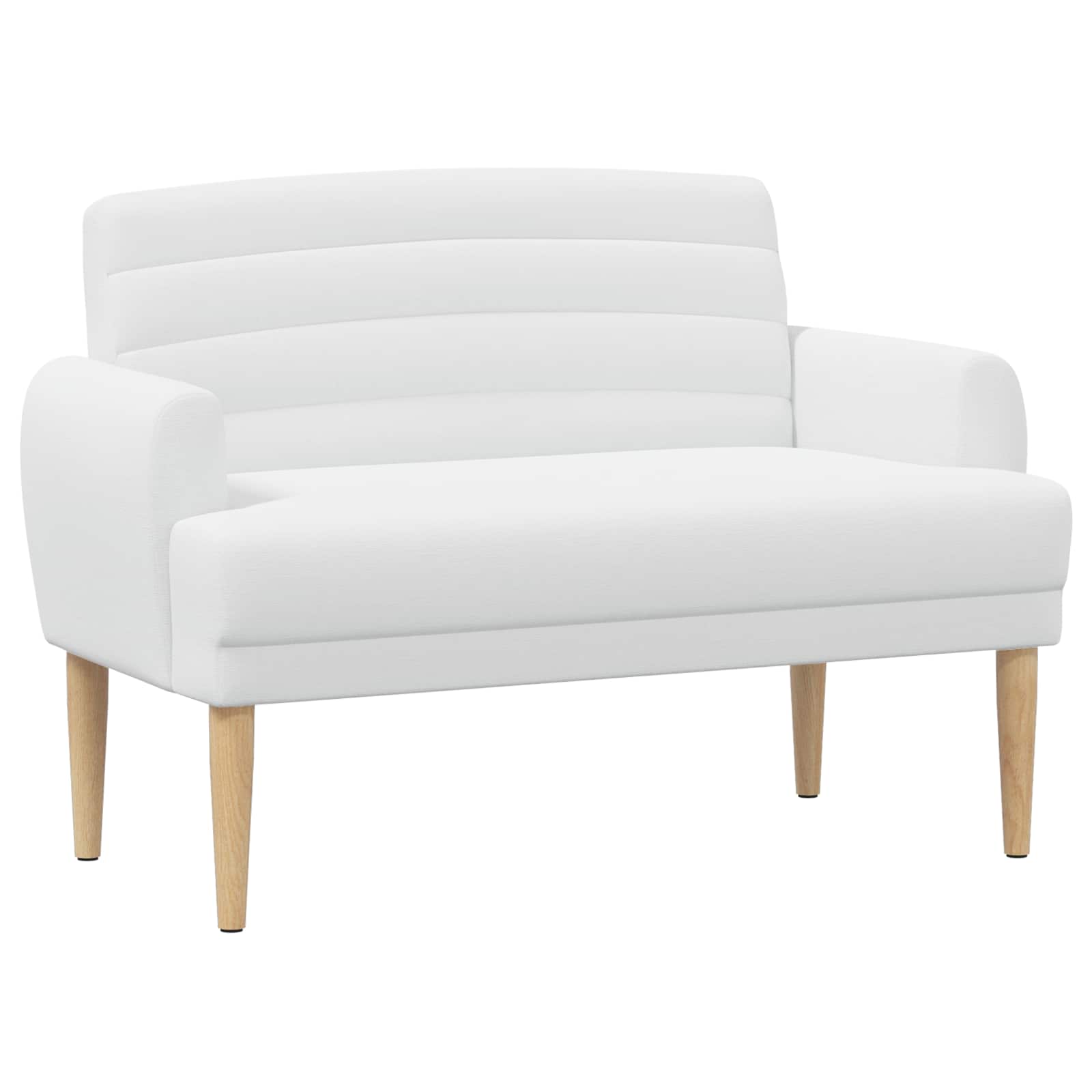 Love seat με κουμπιά Λευκό 116 x 67 x 80 εκ. Ύφασμα - Pakobazaar