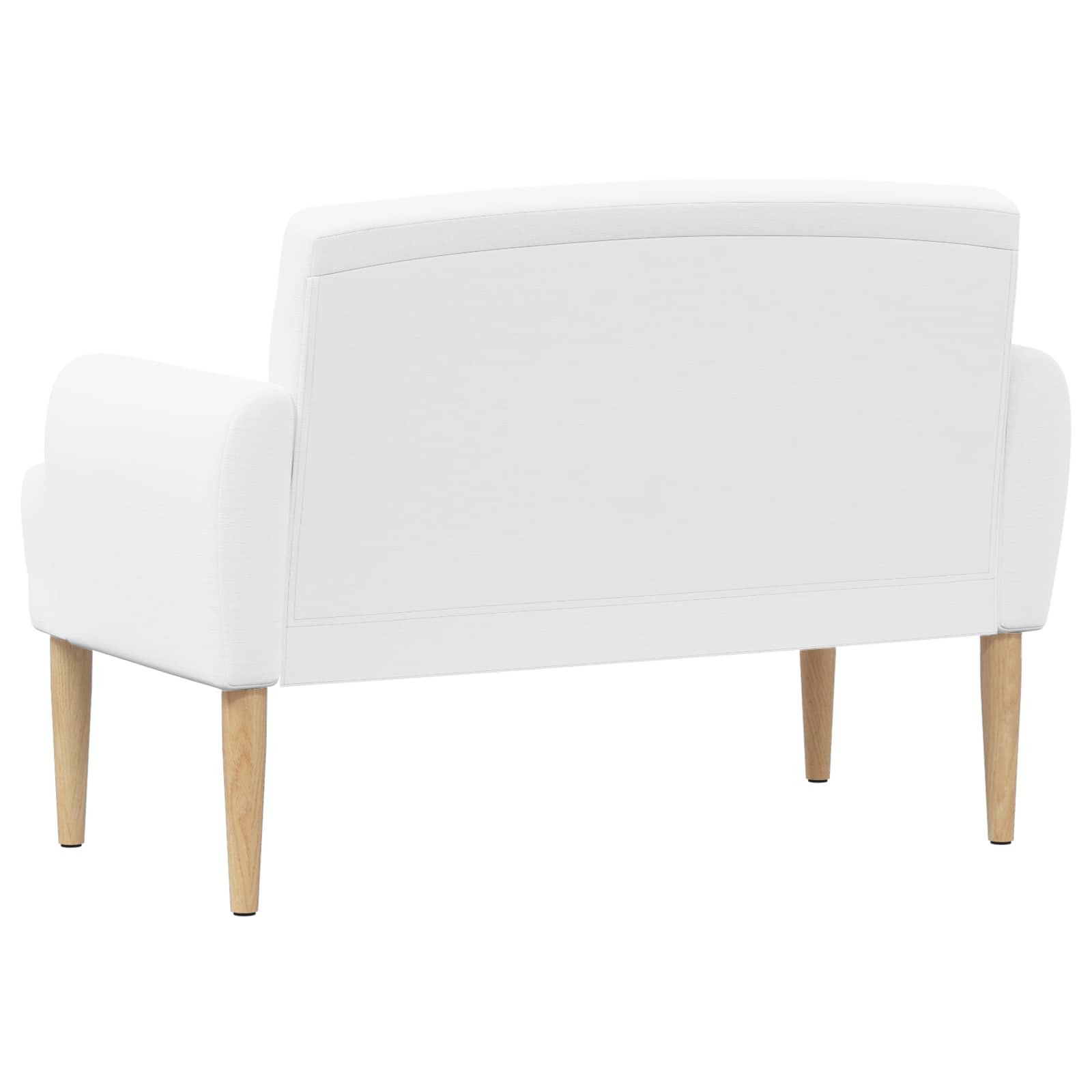 Love seat με κουμπιά Λευκό 116 x 67 x 80 εκ. Ύφασμα - Pakobazaar
