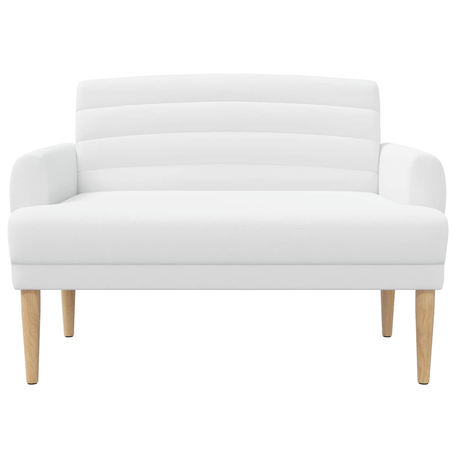 Love seat με κουμπιά Λευκό 116 x 67 x 80 εκ. Ύφασμα - Pakobazaar