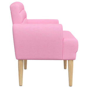 Love seat με κουμπιά Ροζ 116 x 67 x 80 εκ. Ύφασμα - Pakobazaar