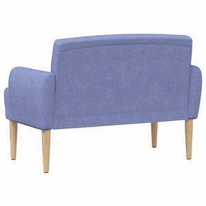 Love seat με κουμπιά Μπλε τζην 116 x 67 x 80 εκ. Ύφασμα - Pakobazaar
