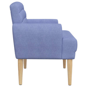 Love seat με κουμπιά Μπλε τζην 116 x 67 x 80 εκ. Ύφασμα - Pakobazaar