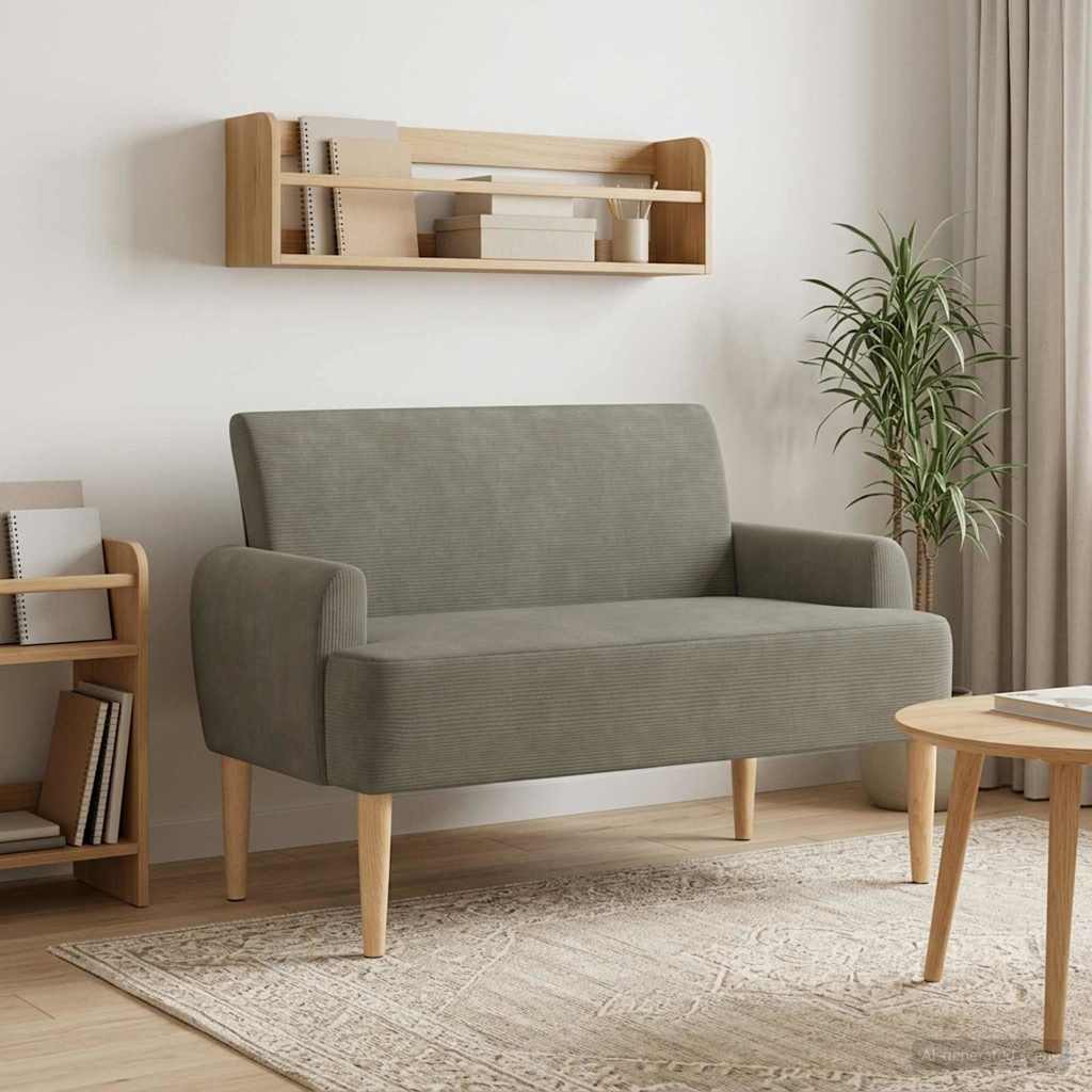 Love seat με κουμπιά Ανοιχτό γκρι 116 x 67 x 81 εκ - Pakobazaar