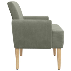 Love seat με κουμπιά Ανοιχτό γκρι 116 x 67 x 81 εκ - Pakobazaar