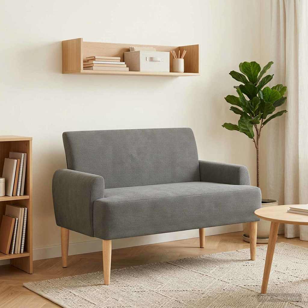 Love seat με κουμπιά Σκούρο Γκρι 116 x 67 x 81 εκ - Pakobazaar