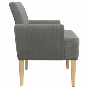 Love seat με κουμπιά Σκούρο Γκρι 116 x 67 x 81 εκ - Pakobazaar