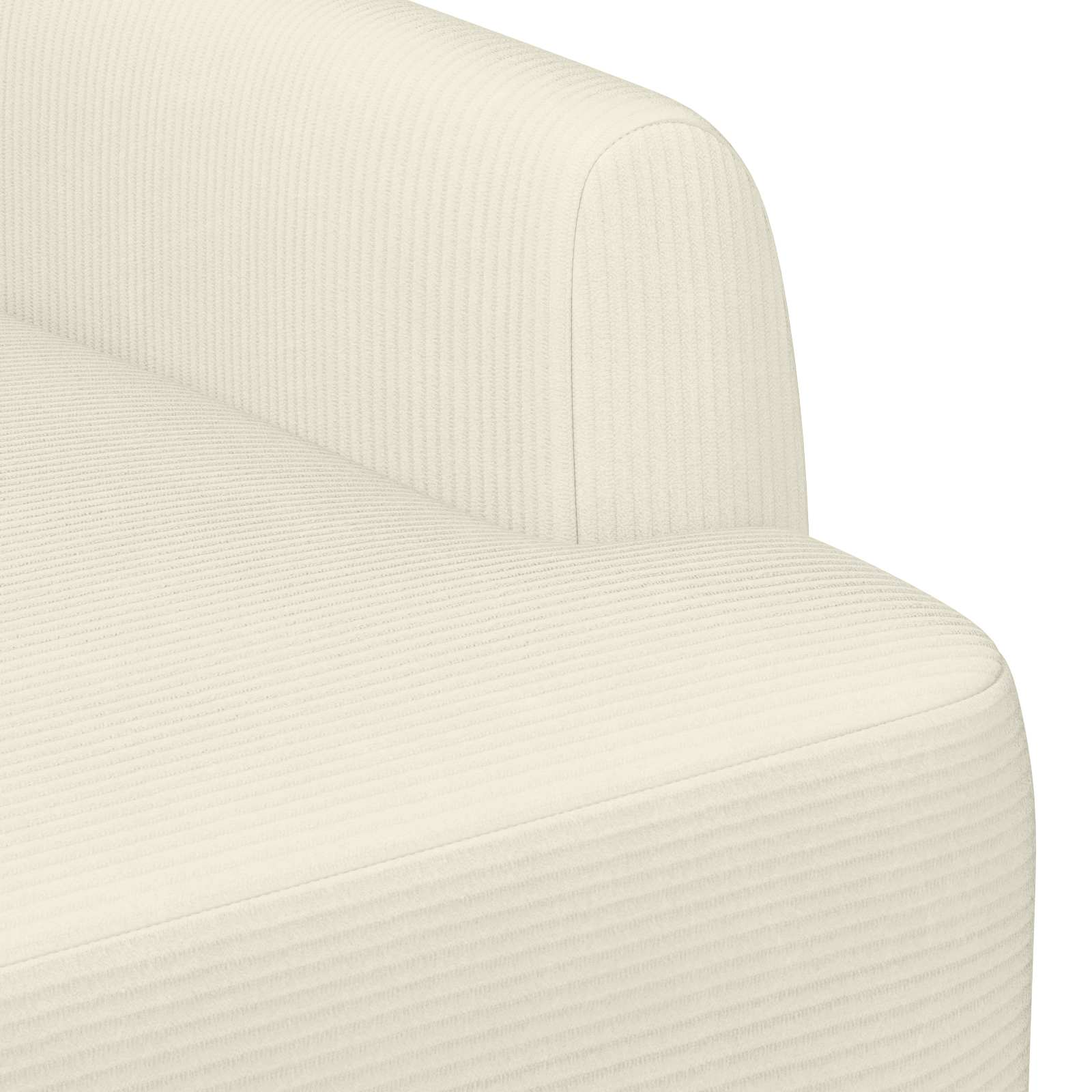 Love seat με κουμπιά Κρεμ 116 x 67 x 81 εκ Υφασμάτινο Κορντουρά - Pakobazaar