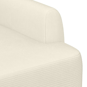 Love seat με κουμπιά Κρεμ 116 x 67 x 81 εκ Υφασμάτινο Κορντουρά - Pakobazaar