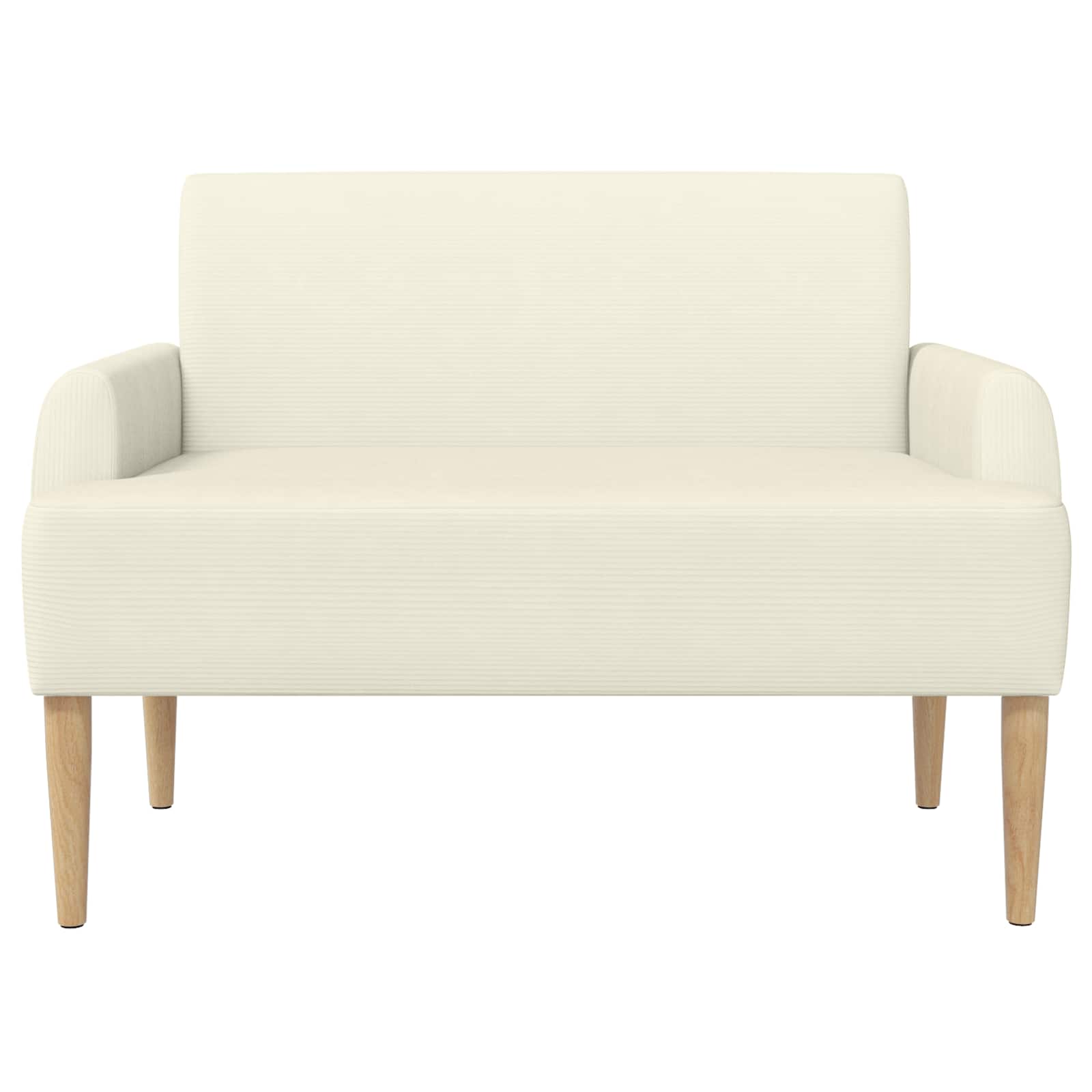 Love seat με κουμπιά Κρεμ 116 x 67 x 81 εκ Υφασμάτινο Κορντουρά - Pakobazaar