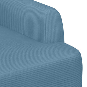 Love seat με κουμπιά Μπλε 116 x 67 x 81 εκ Υφασμάτινο Κορντουρά - Pakobazaar