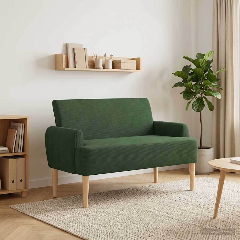 Love seat με κουμπιά Τζαγκουάρ Πράσινο 116 x 67 x 81 εκ - Pakobazaar
