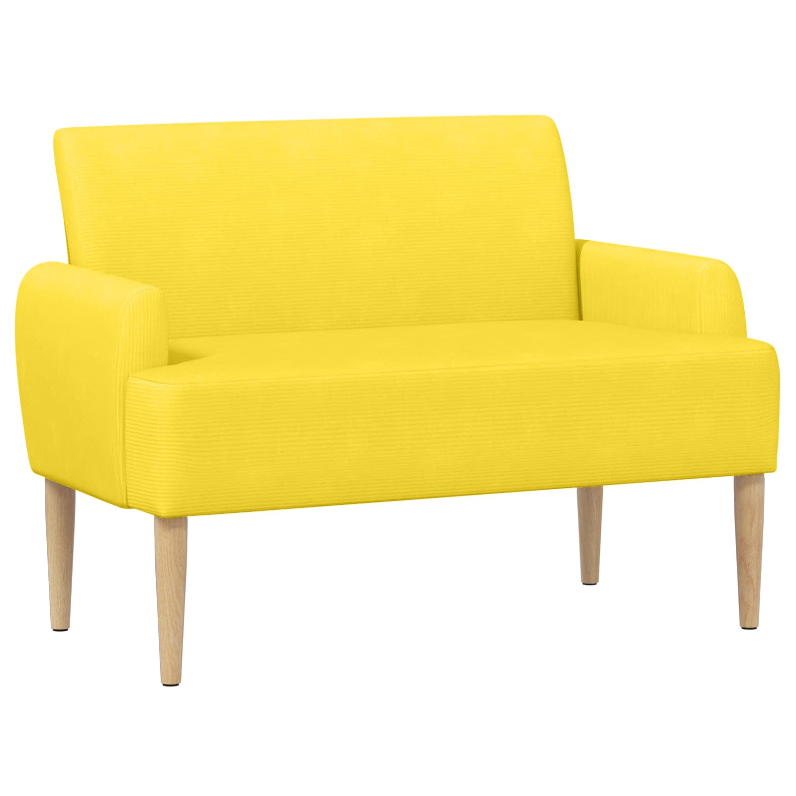 Love seat με κουμπιά Απαλό Κίτρινο 116 x 67 x 81 εκ - Pakobazaar