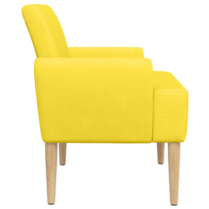 Love seat με κουμπιά Απαλό Κίτρινο 116 x 67 x 81 εκ - Pakobazaar