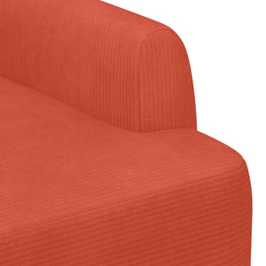 Love seat με κουμπιά Κόκκινο Πορτοκαλί 116 x 67 x 81 εκ - Pakobazaar