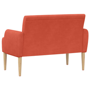 Love seat με κουμπιά Κόκκινο Πορτοκαλί 116 x 67 x 81 εκ - Pakobazaar