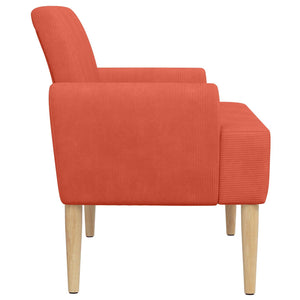Love seat με κουμπιά Κόκκινο Πορτοκαλί 116 x 67 x 81 εκ - Pakobazaar